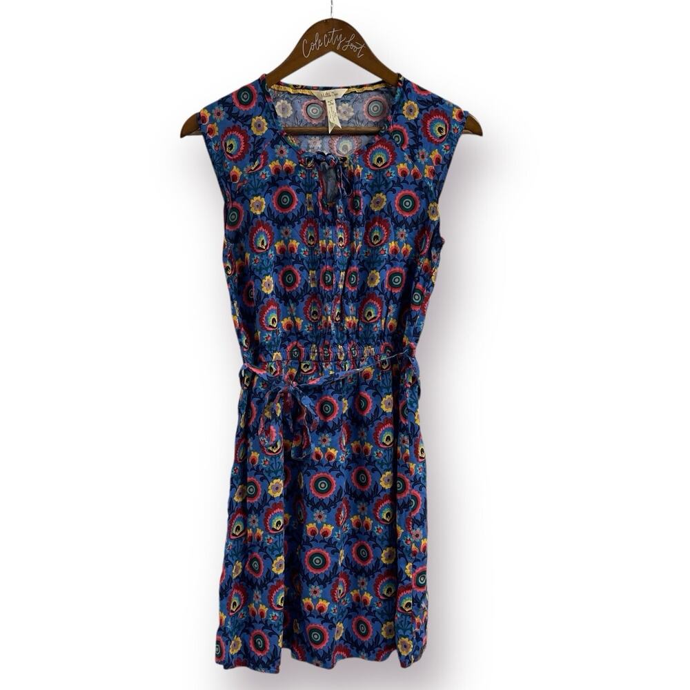 Matilda Jane Splendid Blue Dress S Keyhole Tie Waist Sundress Effortless Comfort